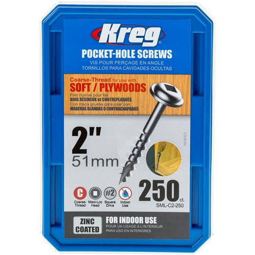 Image for Kreg H9531 - #8 x 2" Coarse Washer-Head Screws, 250 pc.