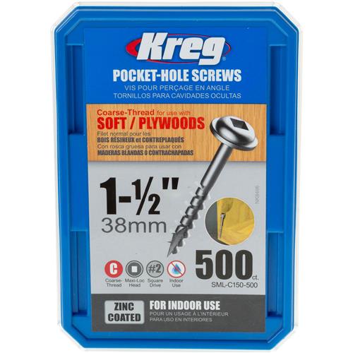 Image for Kreg H9534 - #8 x 1-1/2" Coarse Washer-Head Screws, 500 pc.
