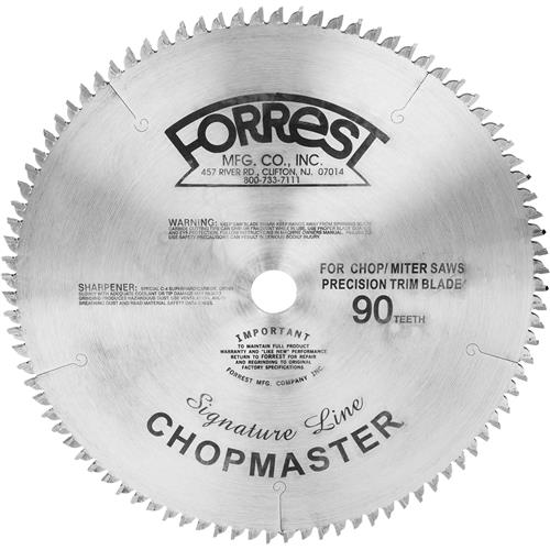 Image for Forrest T21518 - 12" x 1" 90t .109 Signature Chopmaster Precision Trim Blade
