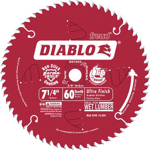Image for Diablo T24421 - 7-1/4" x 5/8" 60t ATB Finishing Saw Blade