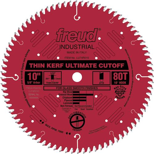 Image for Freud T24424 - 10" x 5/8" 80t ATB Crosscut Saw Blade
