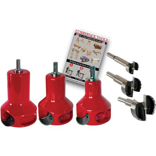 Image for Lumberjack Tools T24587 - 1", 1-1/2" and 2" Home Series Log Tenon Cutter Master Kit, 3 pc.