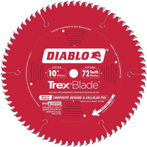 Image for Diablo T25398 - 10" x 5/8" 72t MTCG Composite Decking Blade