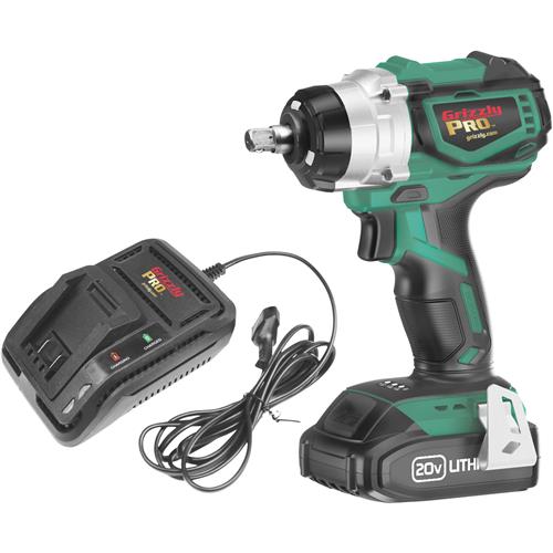 Image for Grizzly PRO T30292X1 - 20V Impact Wrench Kit with Li-Ion Battery & Charger