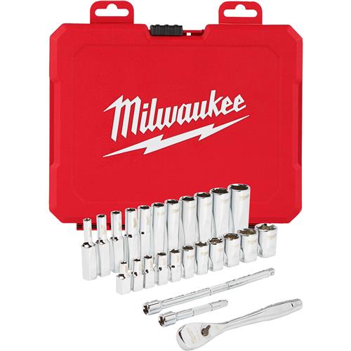 Image for Milwaukee T31042 - 1/4" Drive 26pc Ratchet & Socket Set - SAE