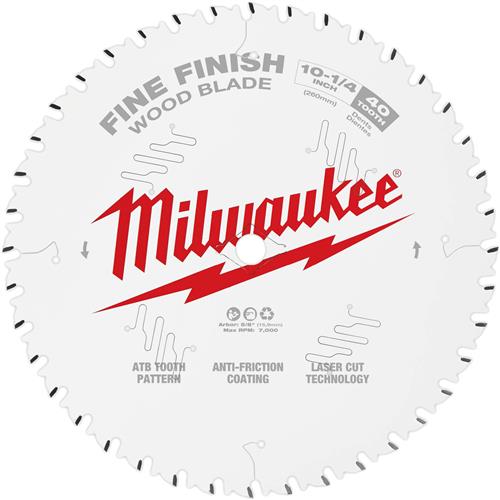 Image for Milwaukee T31112 - 10-1/4" 40T Fine Finish Circular Saw Blade