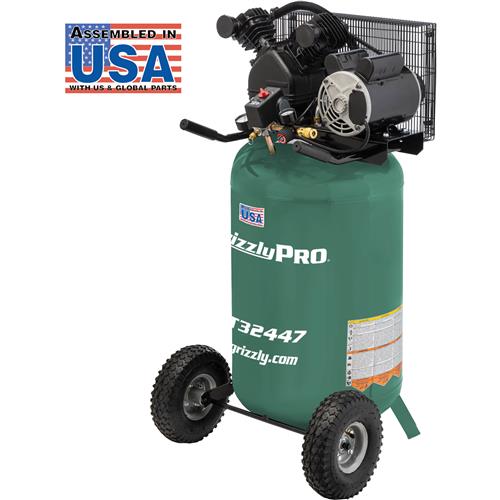 Image for Grizzly PRO T32447 - 30-Gallon 1.6 HP Portable Air Compressor