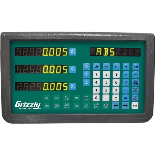 Image for Grizzly T33019 - 15-3/4" x 31-1/2" 2-Axis Mill DRO