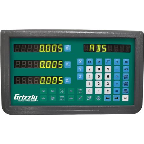 Image for Grizzly T33020 - 15-3/4" x 15-3/4" x 31-1/2" 3-Axis Mill DRO