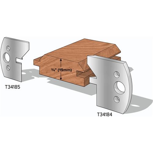 Image for Grizzly T34184 - 3/4" Paneling V-Grove Knives Male, 2-Pk.