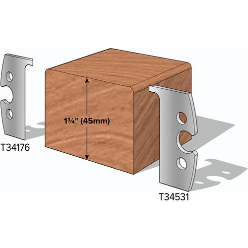Image for Grizzly T34531 - 1 3/4" Rounded Top Side Knives, 2-Pk. - Right