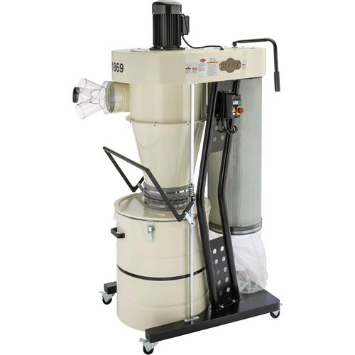 Shop Fox W1869 - 3 HP Portable Cyclone Dust Collector - Grizzly