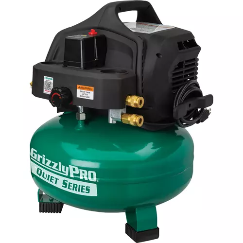 Grizzly PRO T33858 - 6 Gal Twin-Cylinder Oil Free Pancake